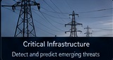 Critical infrastructure vignette showing power transmission towers