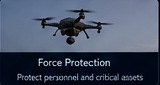 Force protection vignette showing drone and protected asset context