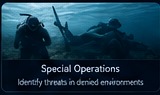 Special operations vignette showing tactical operators in a dark operational environment